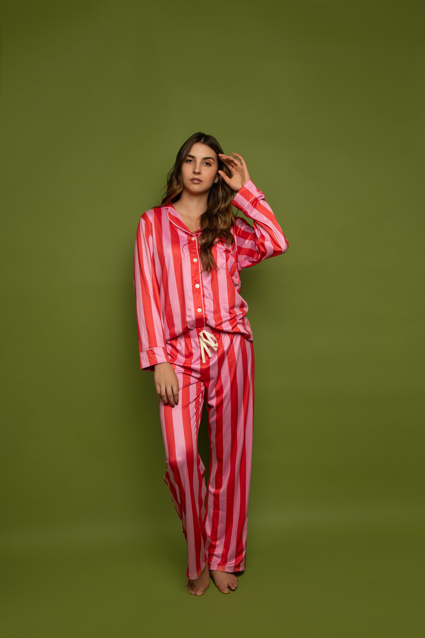 Striped Sunrise Pajama Set
