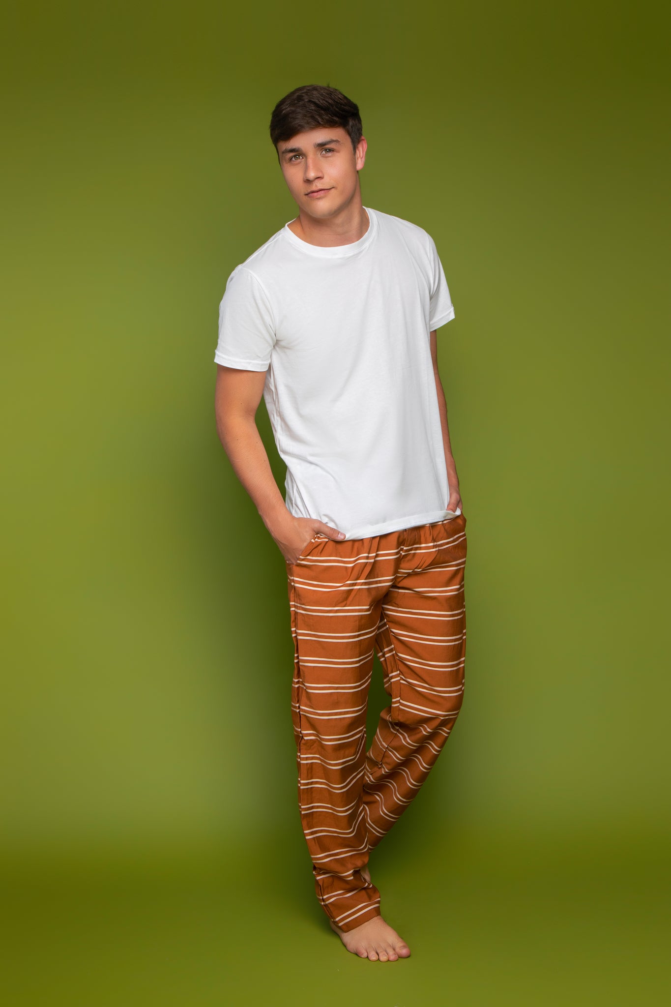 Pijama Hombre Pantalon Caqui